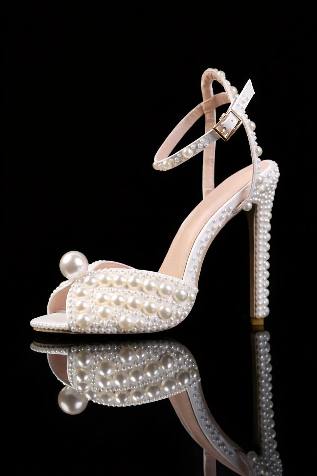 Celestia Pearl Crystal Heels