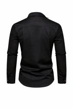 Stand Collar Irregular Button Shirt