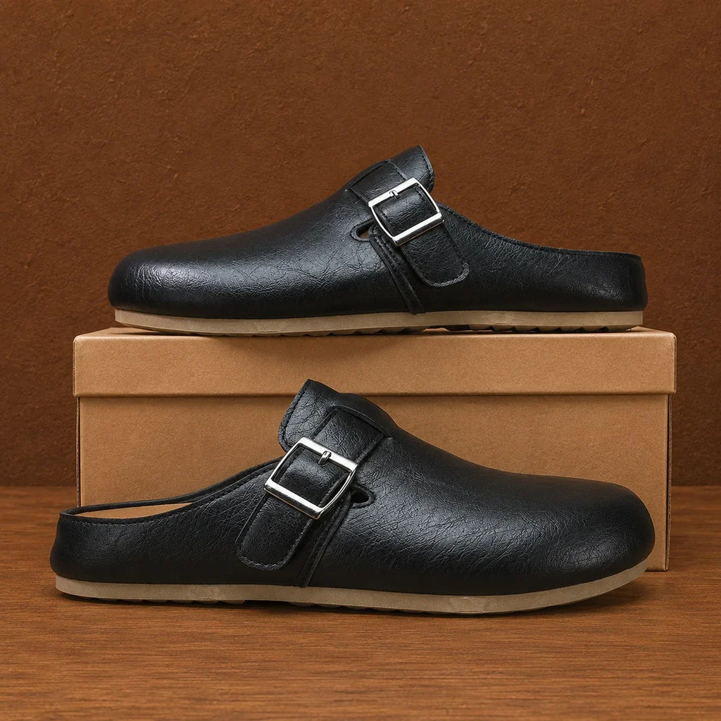 Buckle Backless Slip-On Slides