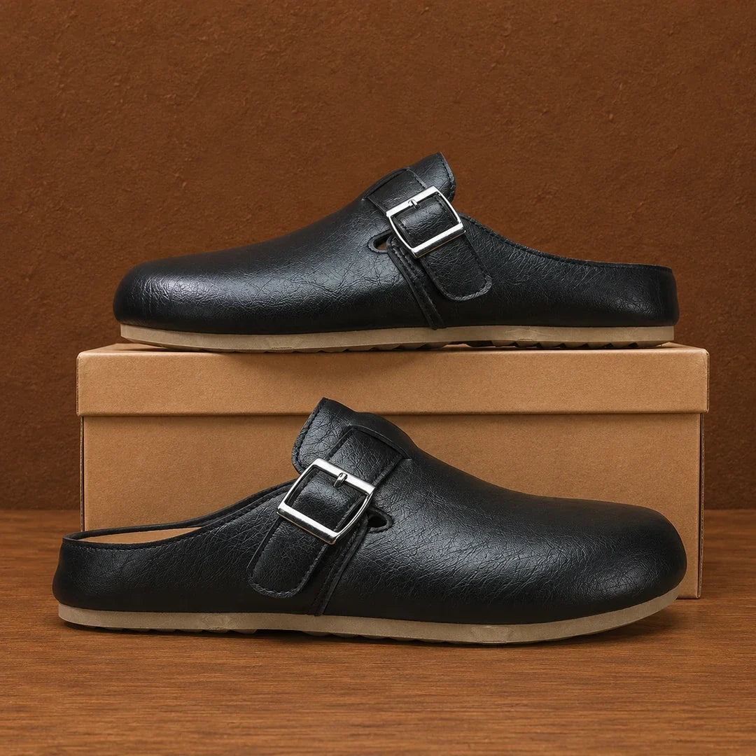 Buckle Backless Slip-On Slides
