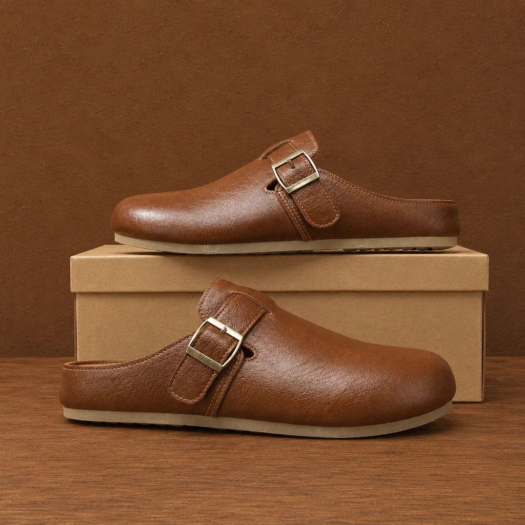 Buckle Backless Slip-On Slides