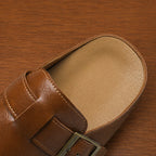 Buckle Backless Slip-On Slides