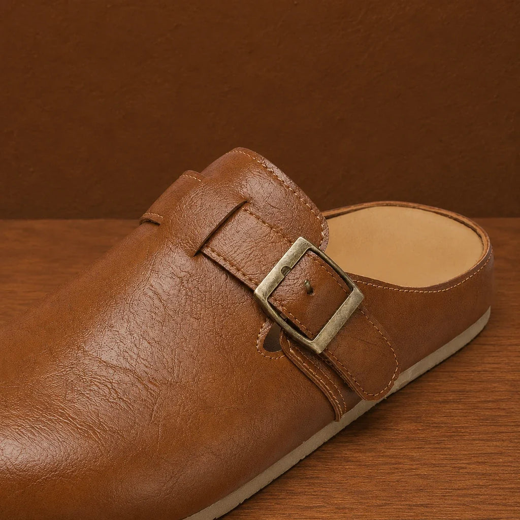 Buckle Backless Slip-On Slides