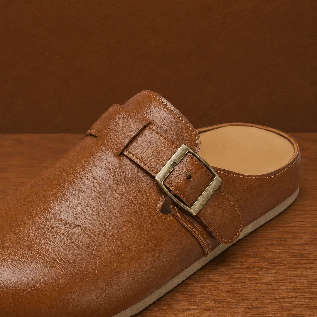 Buckle Backless Slip-On Slides