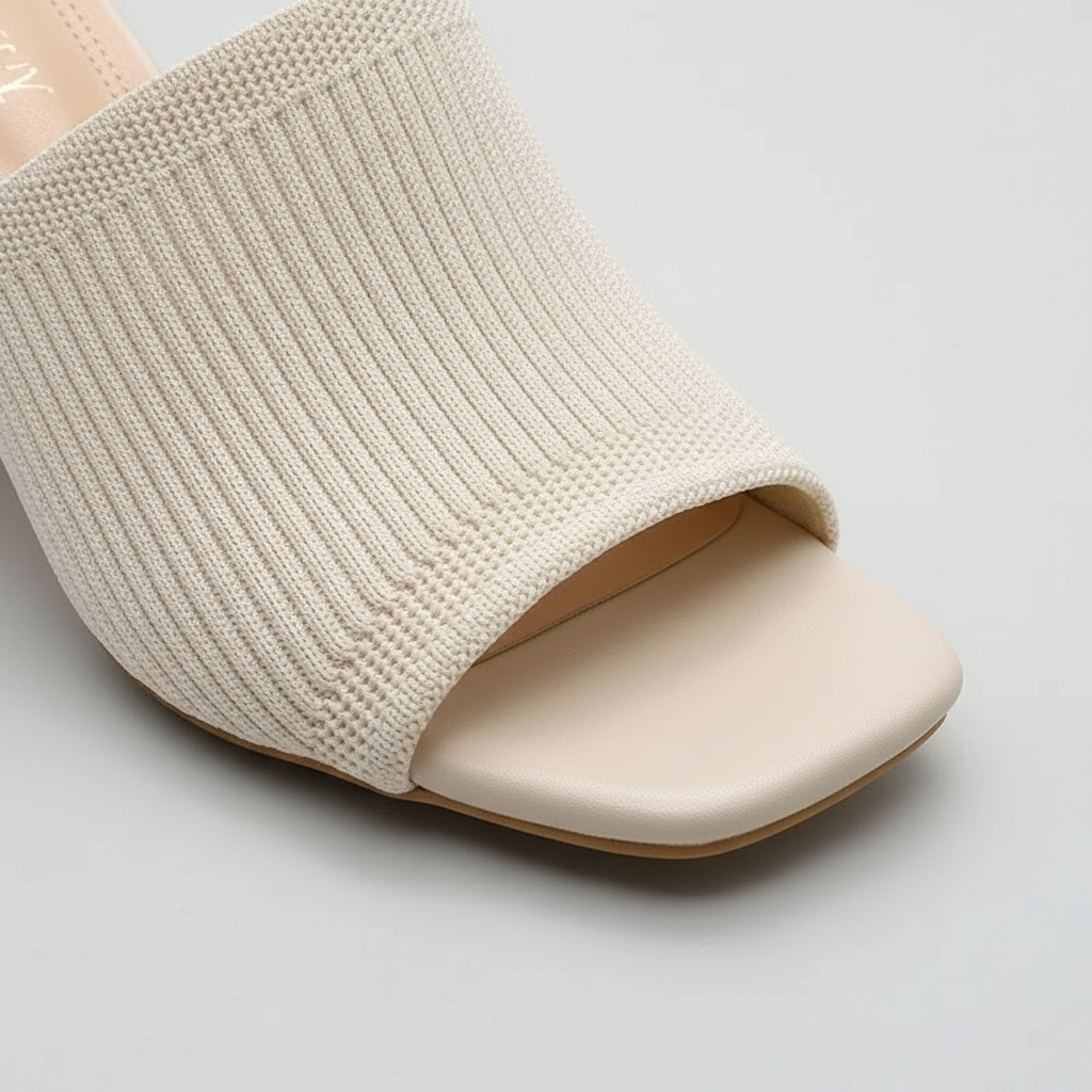 Elegant Knit Open-Toe
