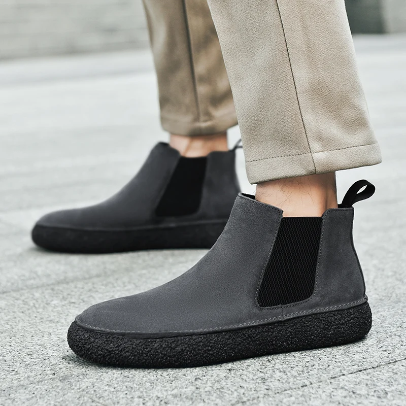 Matte Leather Mid-Top