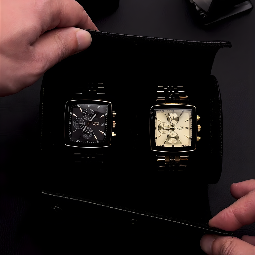 Square Stainless Steel Watch