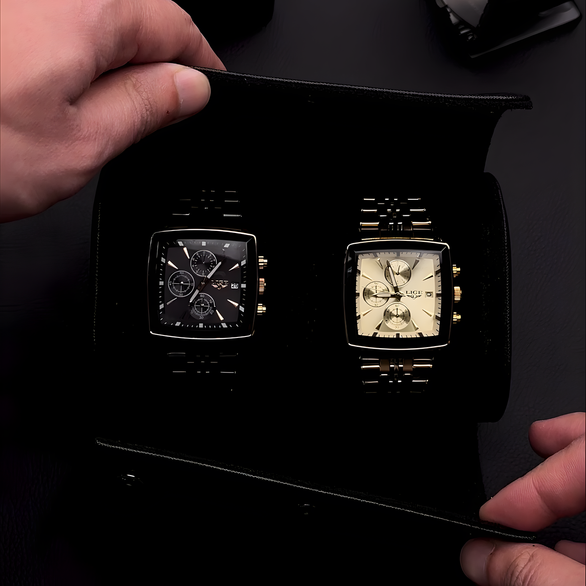 Square Stainless Steel Watch