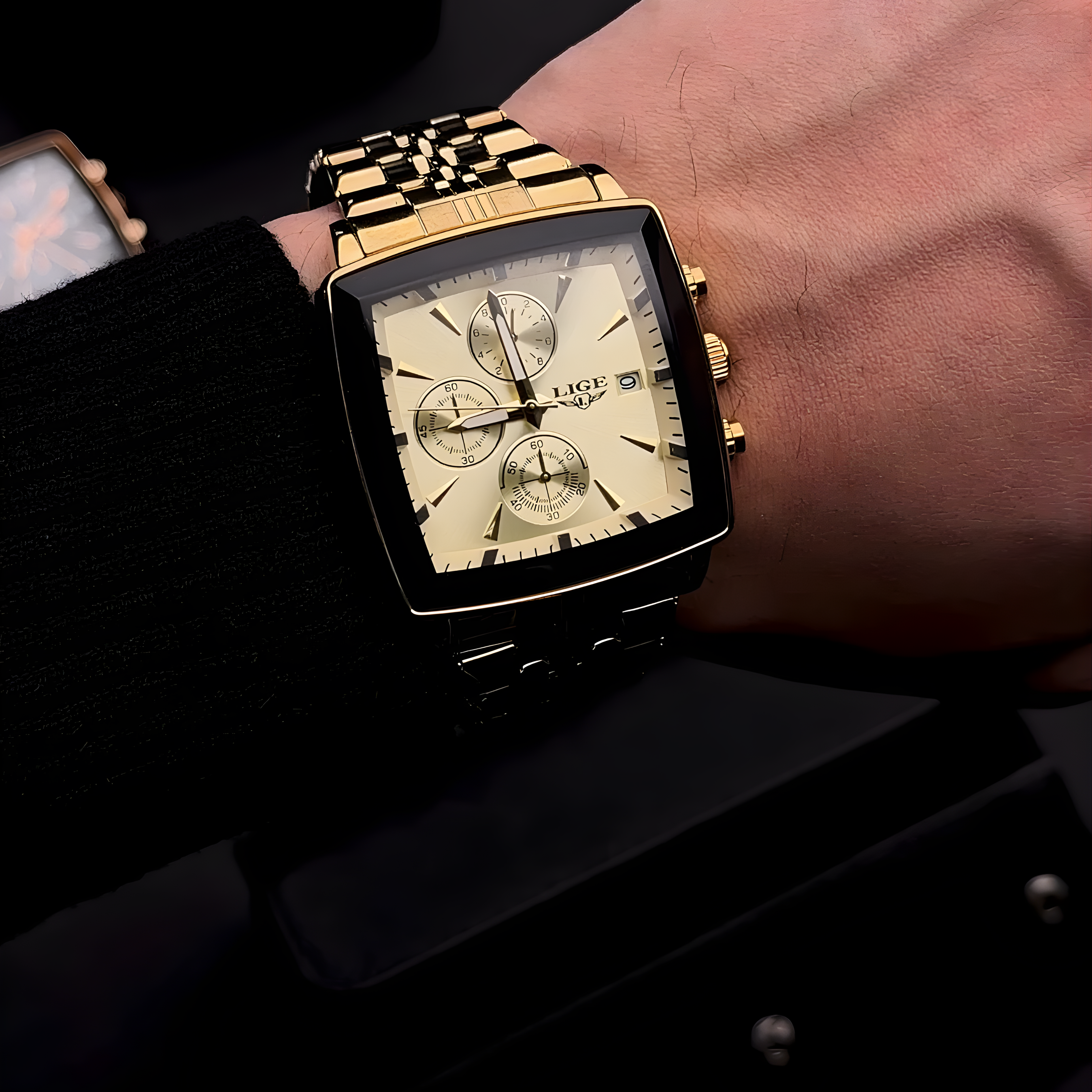 Square Stainless Steel Watch