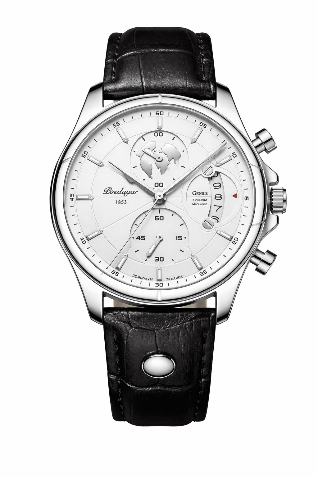 Chronograph Watch Leather Strap