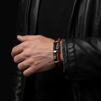 Runes Braided Leather Bracelet