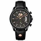 Chronograph Watch Leather Strap