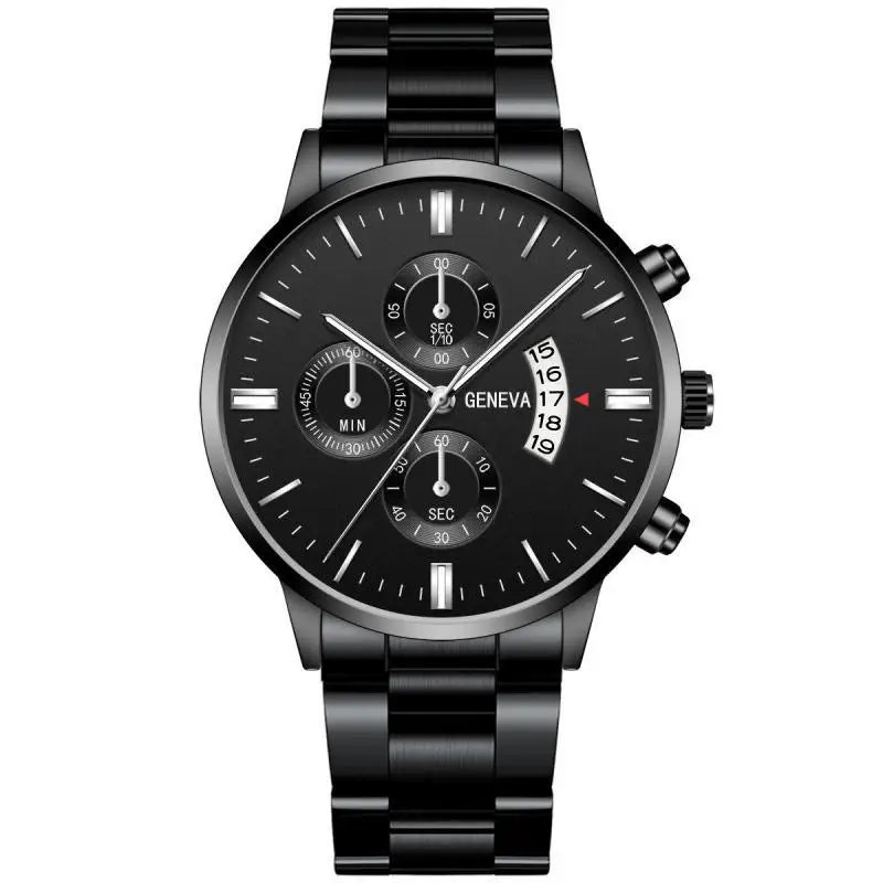 Men's Golden Steel Quartz Watch
