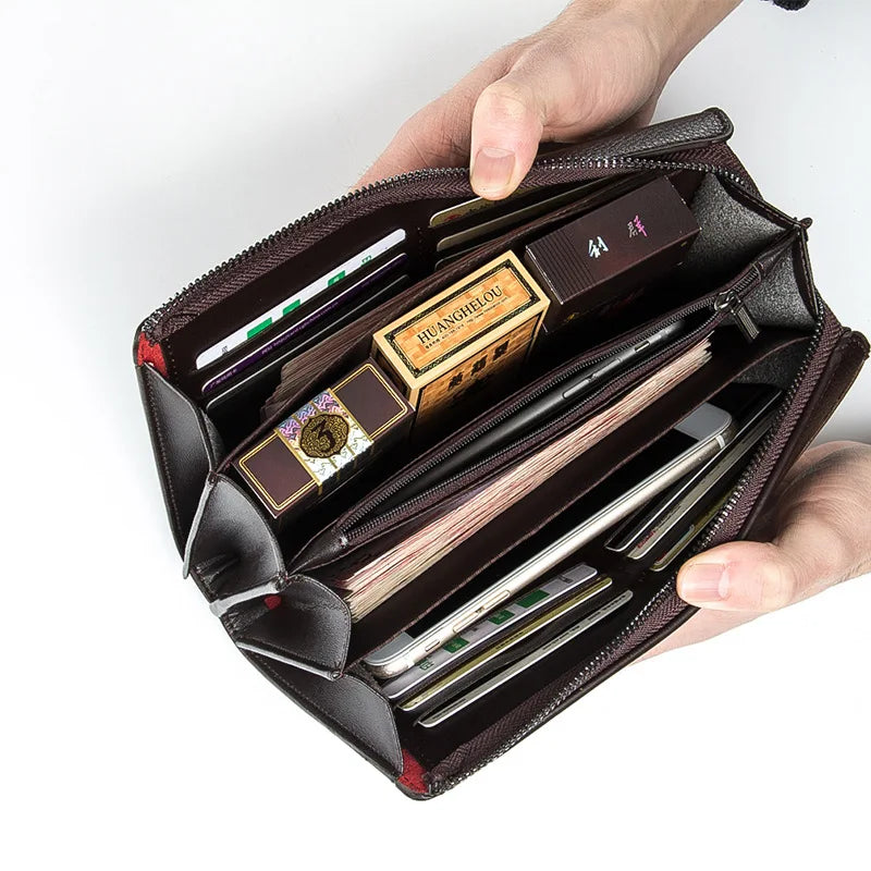 Large Leather Clutch Bag