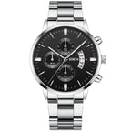 Men's Golden Steel Quartz Watch