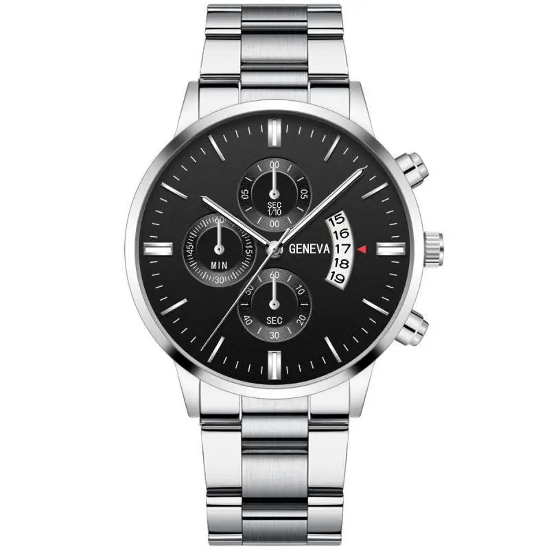 Men's Golden Steel Quartz Watch