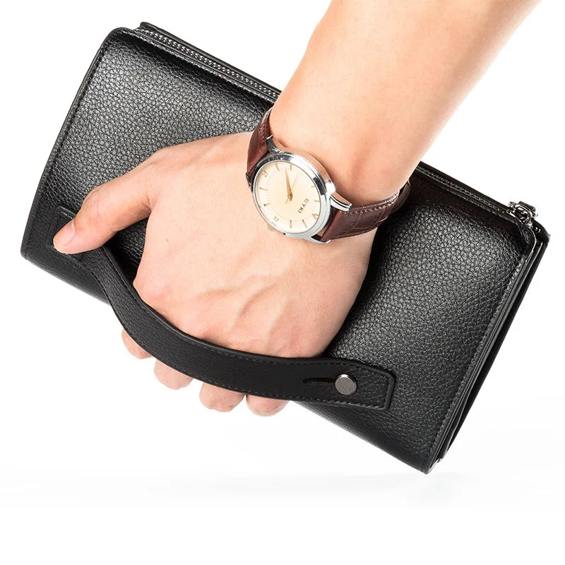 Large Leather Clutch Bag