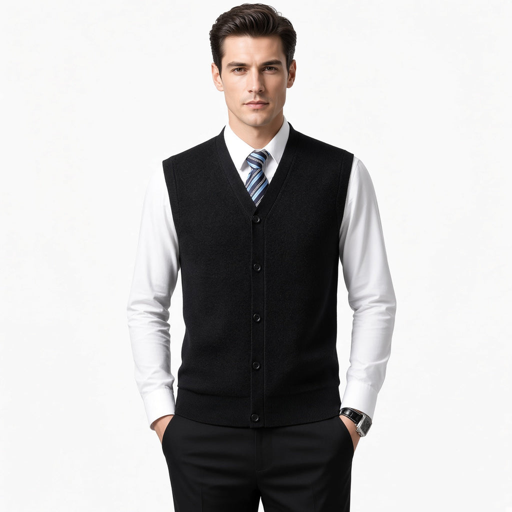 V-Neck Cardigan Sweater Vest