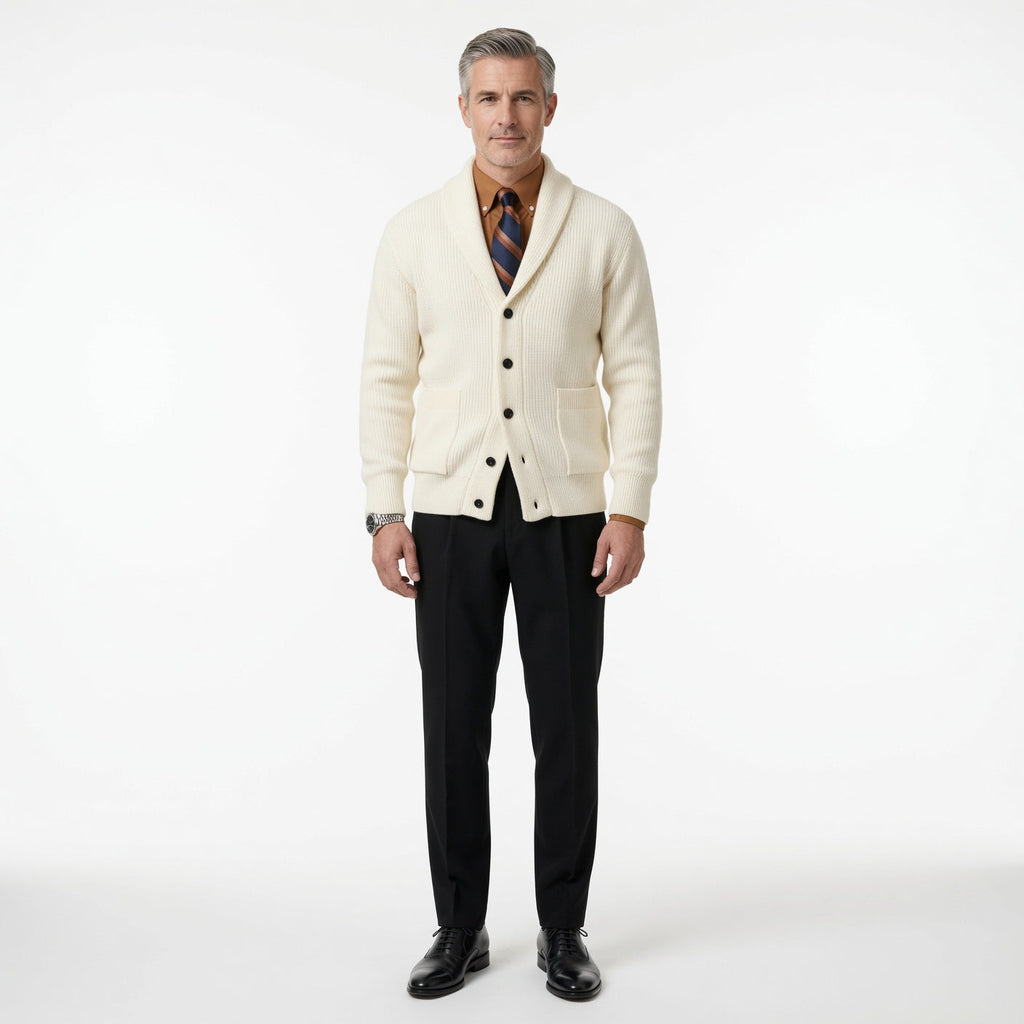 Classic Turn-Down Collar Knit