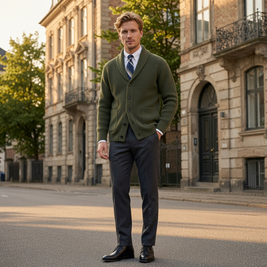 Classic Turn-Down Collar Knit