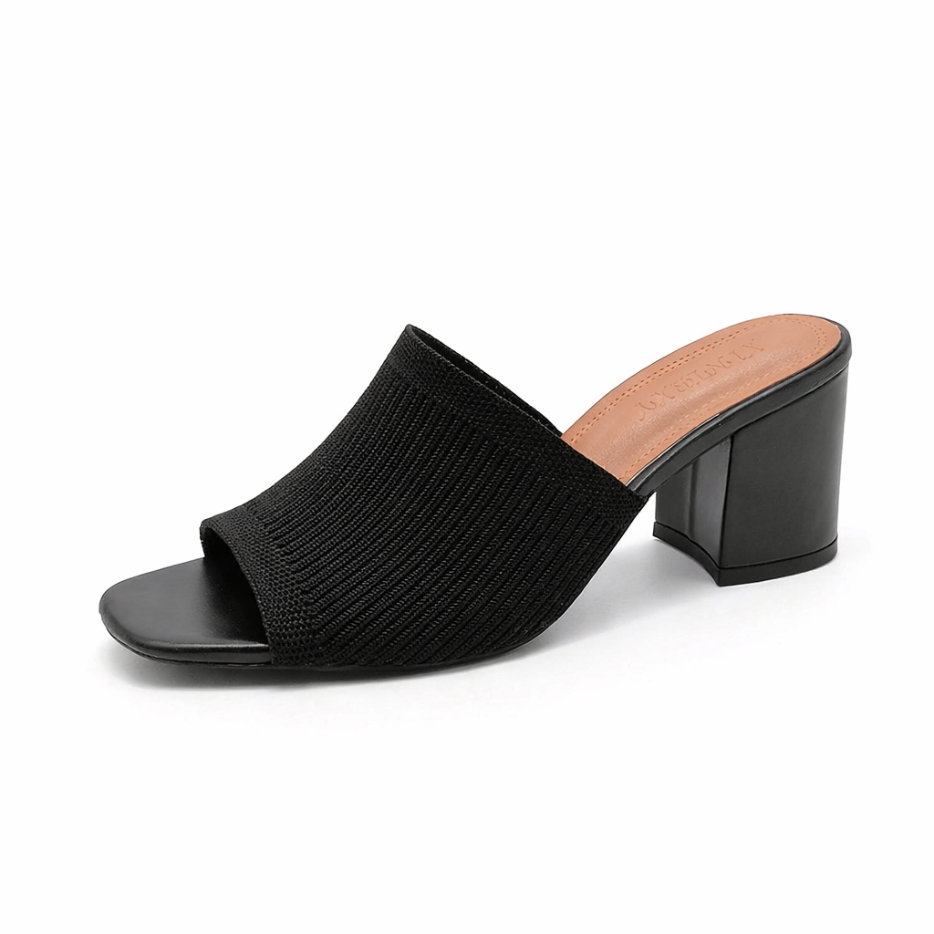 Elegant Knit Open-Toe
