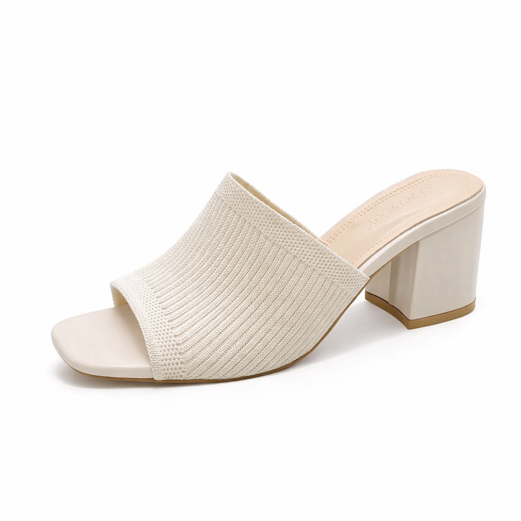 Elegant Knit Open-Toe
