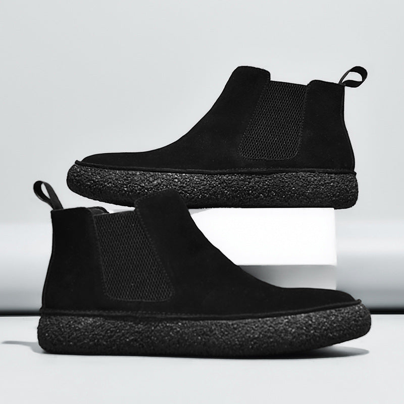 Matte Leather Mid-Top