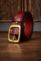 Retro Cowskin Leather Belt