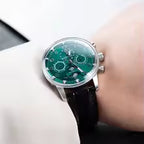 Moon Phase Leather Watch