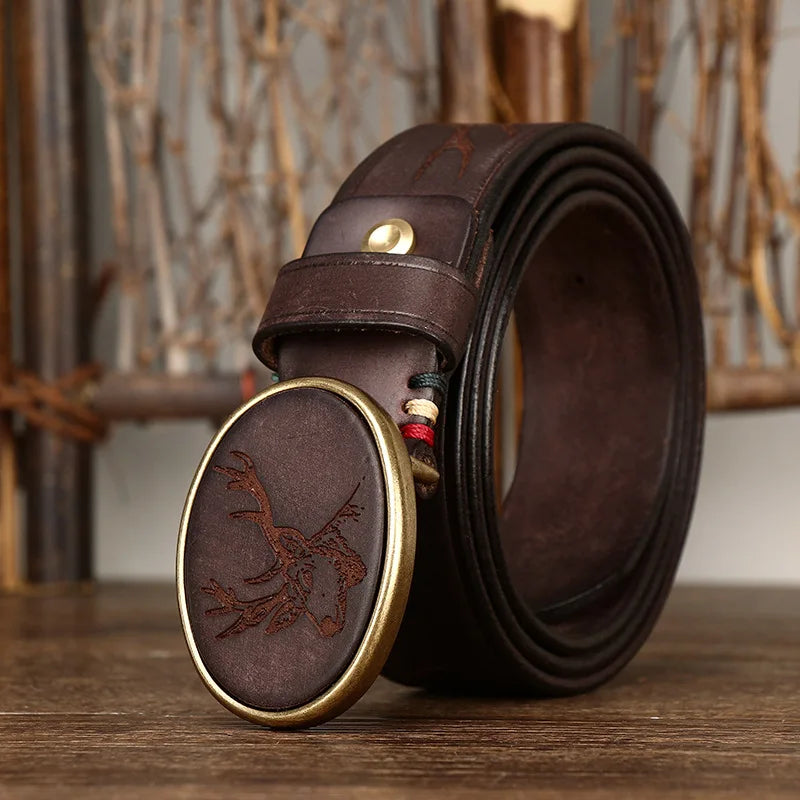 Brass Buckle Vintage Belt