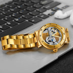 Golden Bridge Skeleton Watch