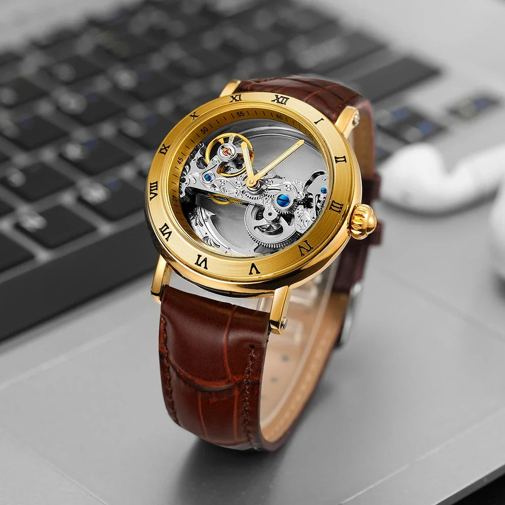Golden Bridge Skeleton Watch