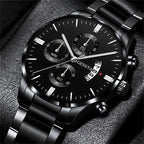 Men's Golden Steel Quartz Watch