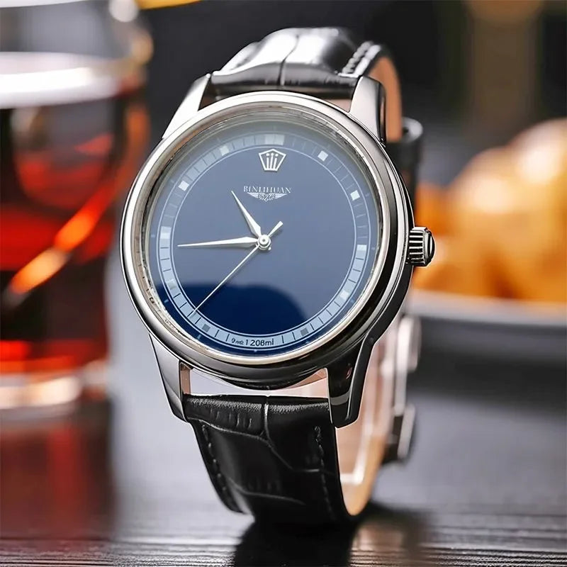 Silvery Business Quartz Watch