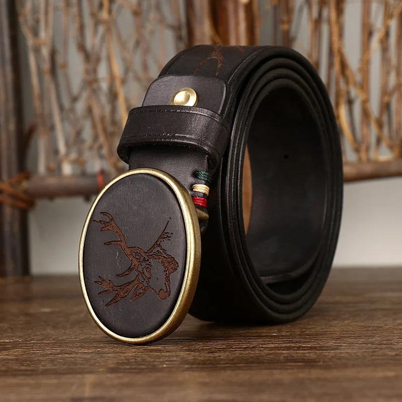 Brass Buckle Vintage Belt