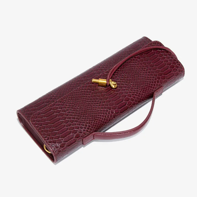 Embossed Baguette Bag