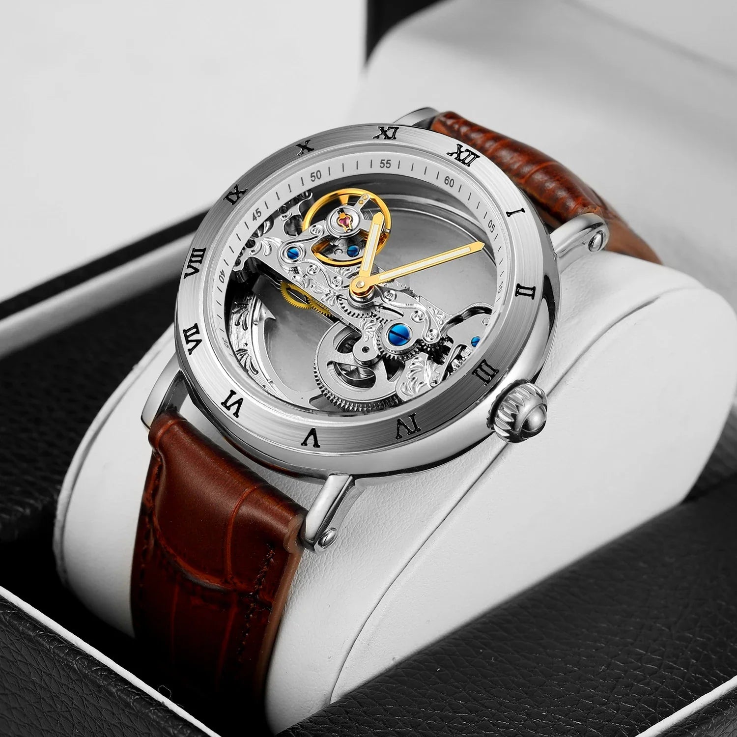 Golden Bridge Skeleton Watch