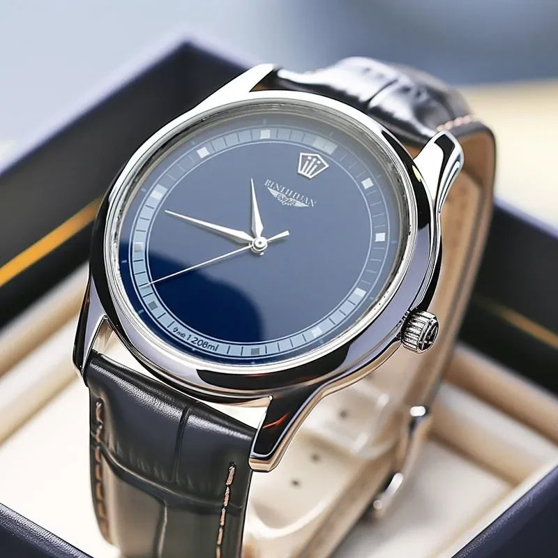 Silvery Business Quartz Watch
