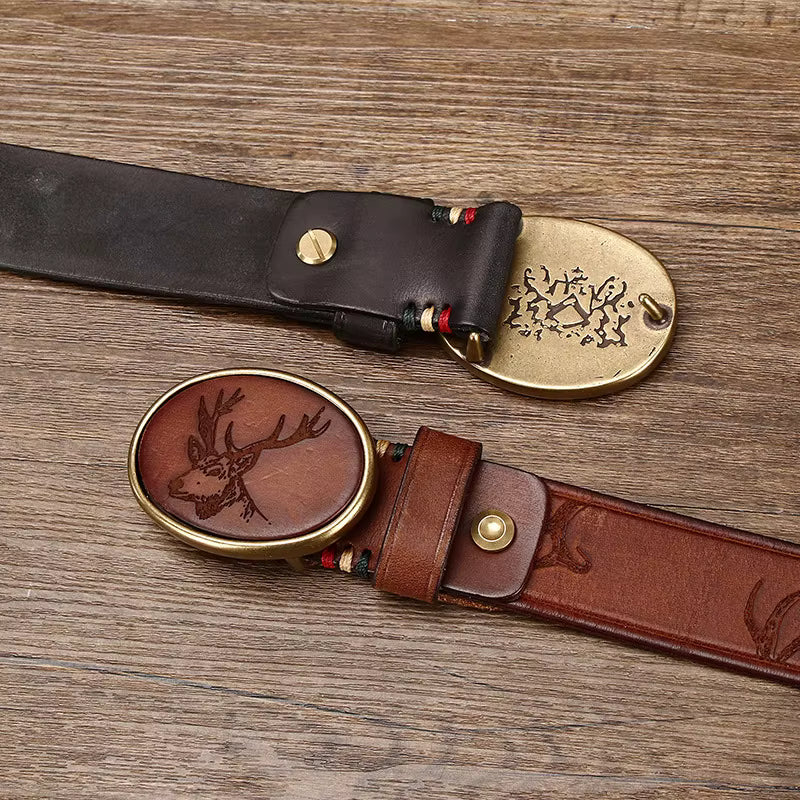 Brass Buckle Vintage Belt