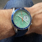 Blue Suede Leather Watch