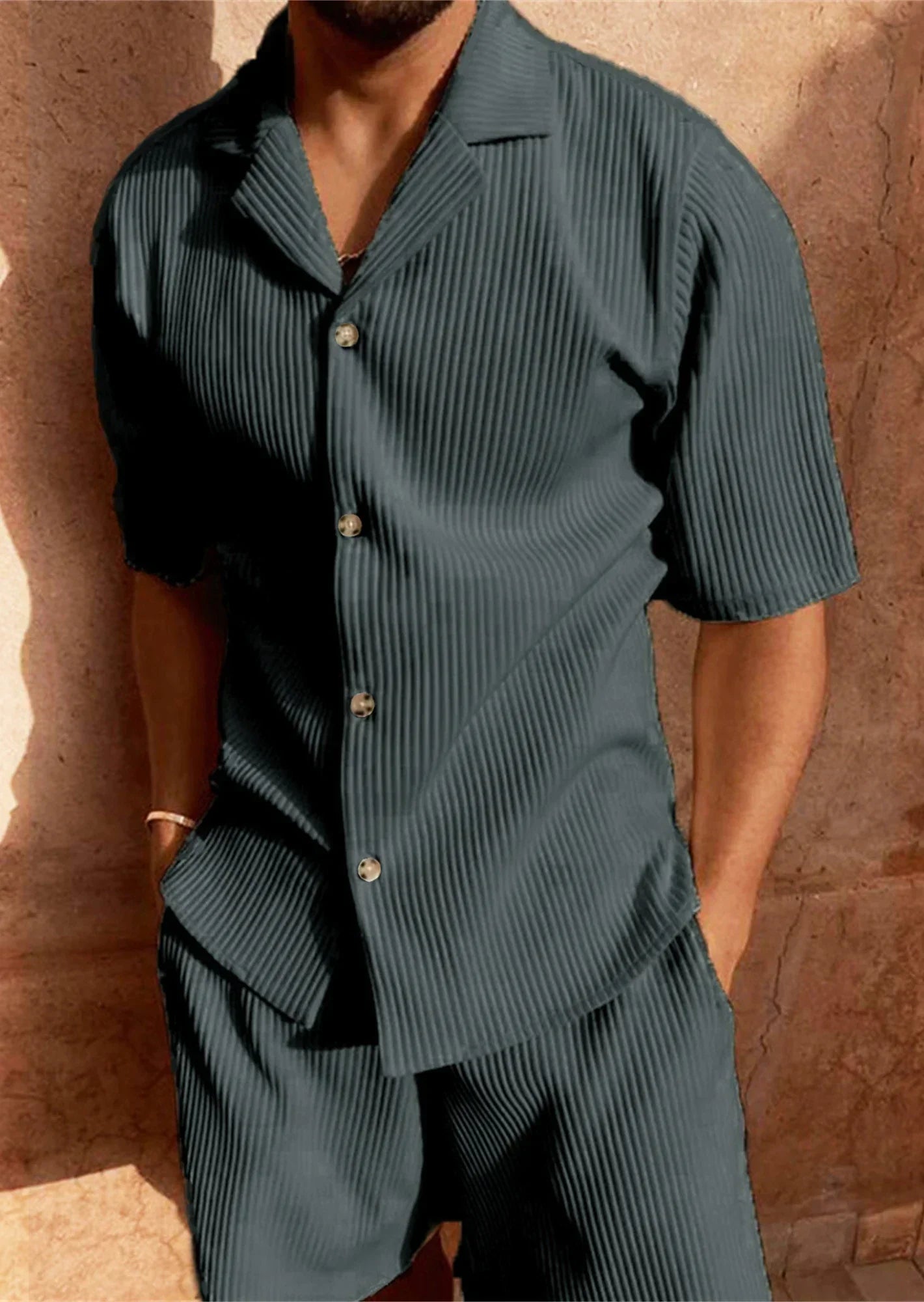 Premium Corduroy Shirt & Shorts