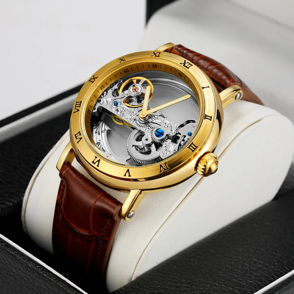 Golden Bridge Skeleton Watch