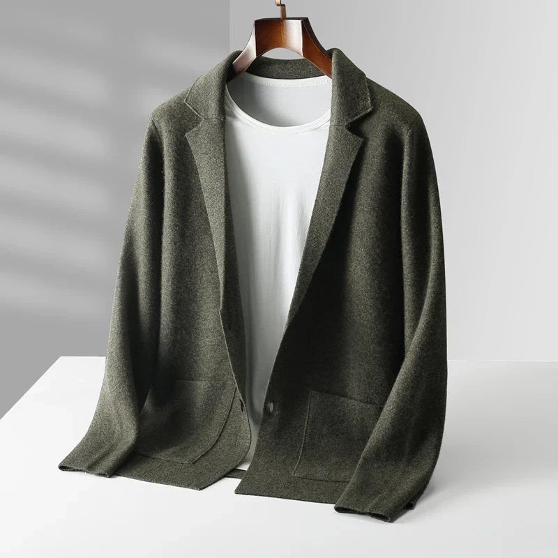 Merino Wool V-Neck Jacket