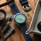 Blue Suede Leather Watch