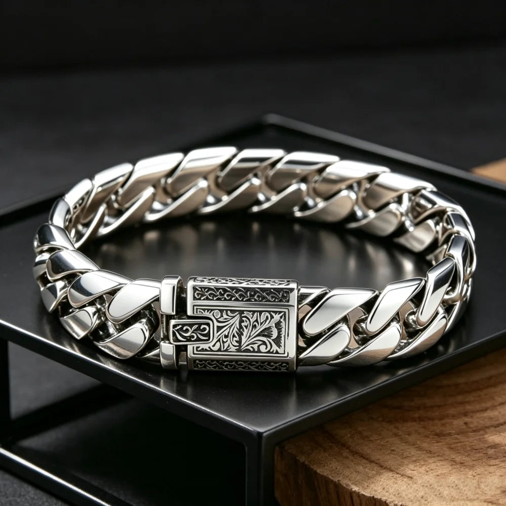 Antique Engraved Clasp Chain
