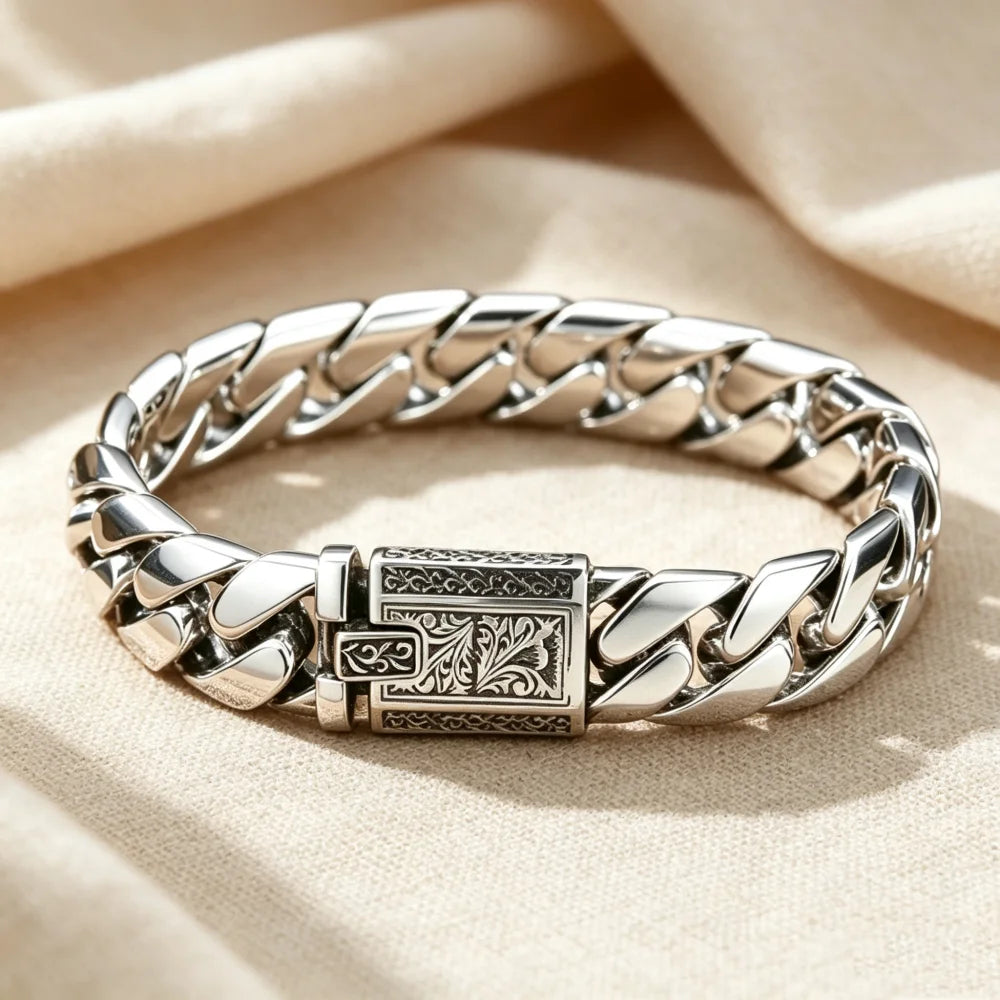Antique Engraved Clasp Chain