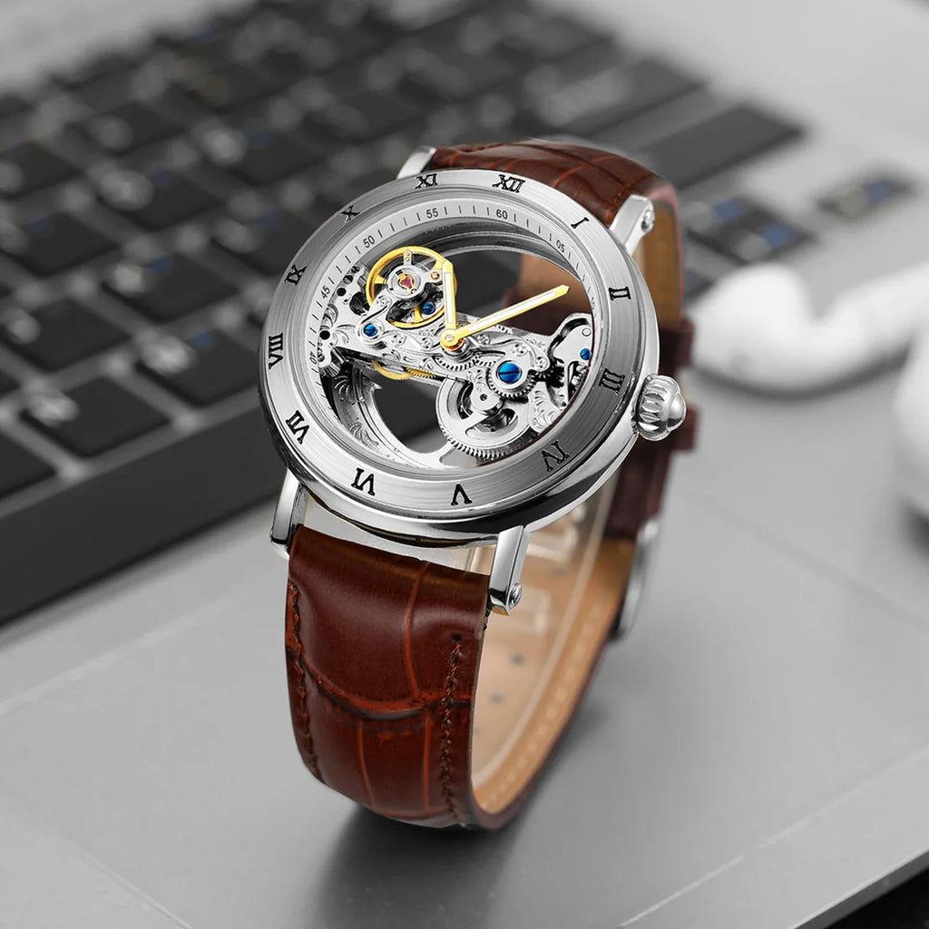Golden Bridge Skeleton Watch