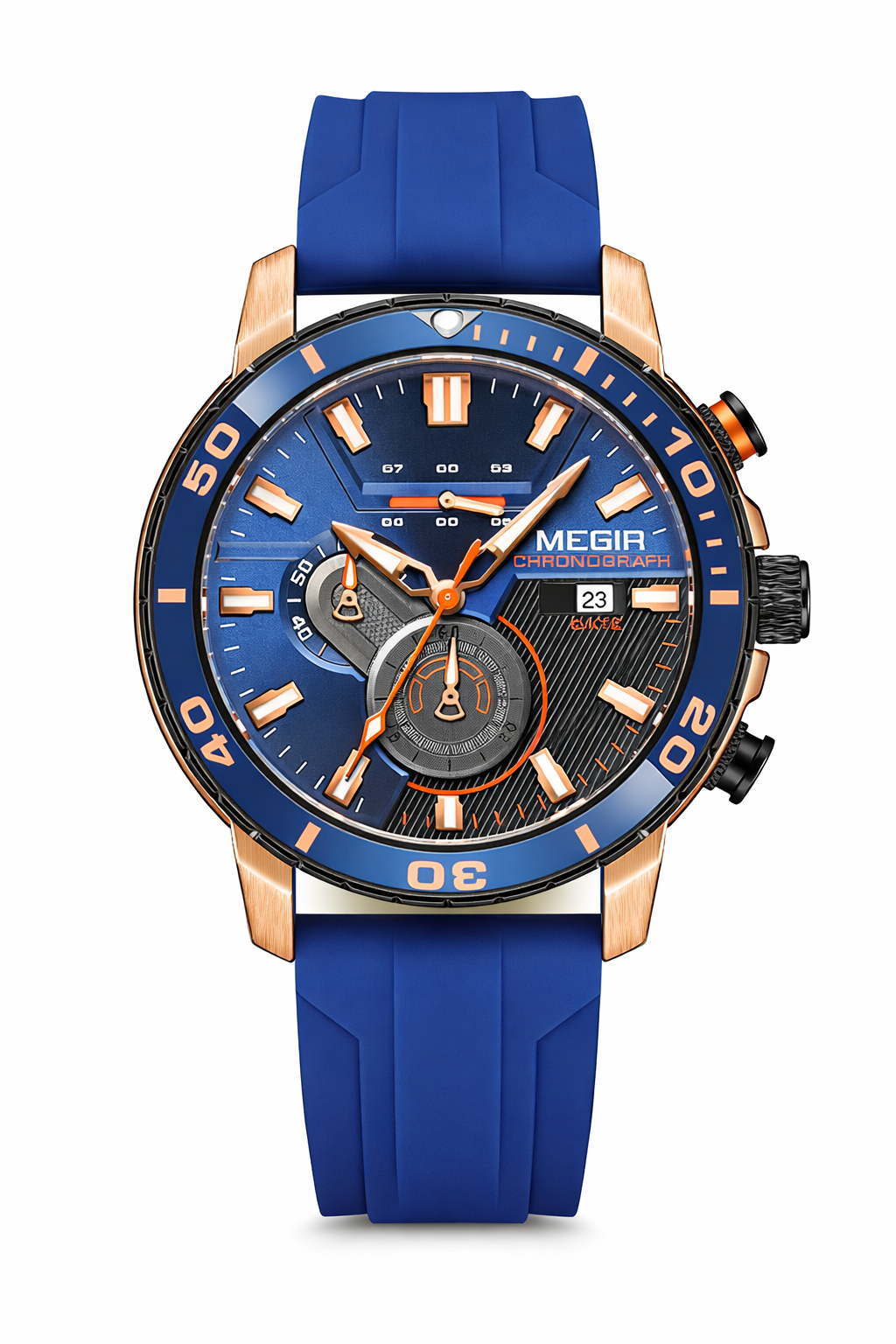 Chronograph Silicone Strap Watch