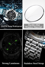 Tactical Stainless Steel Wristwatch