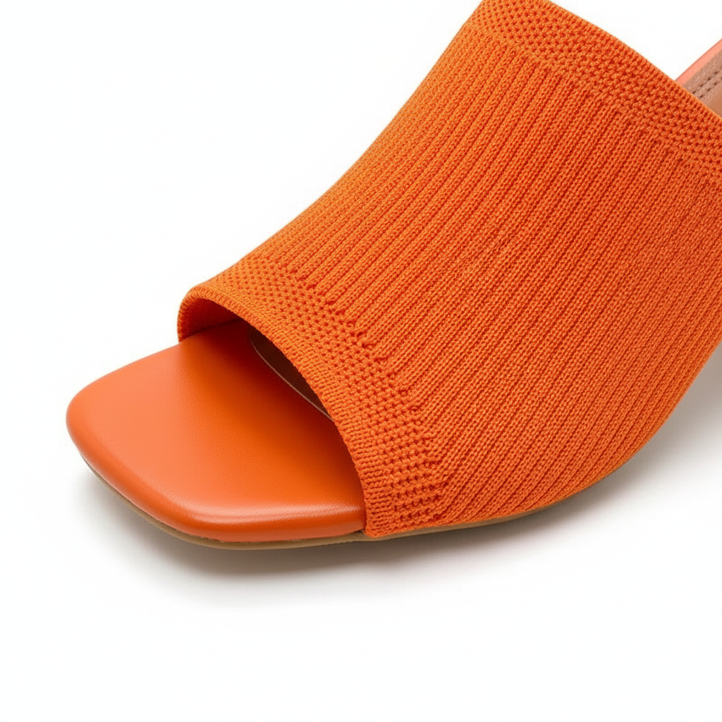 Elegant Knit Open-Toe